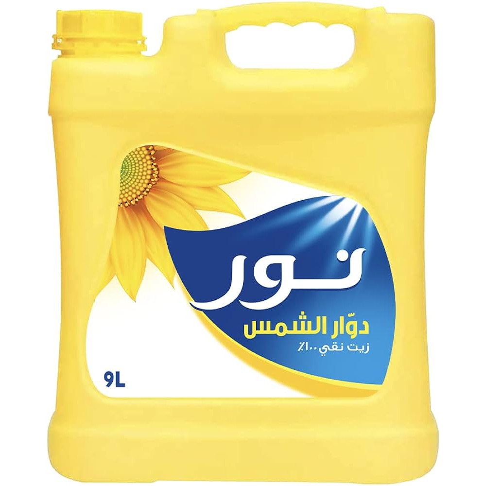 نور زيت دوار الشمس نقي 9 لتر
