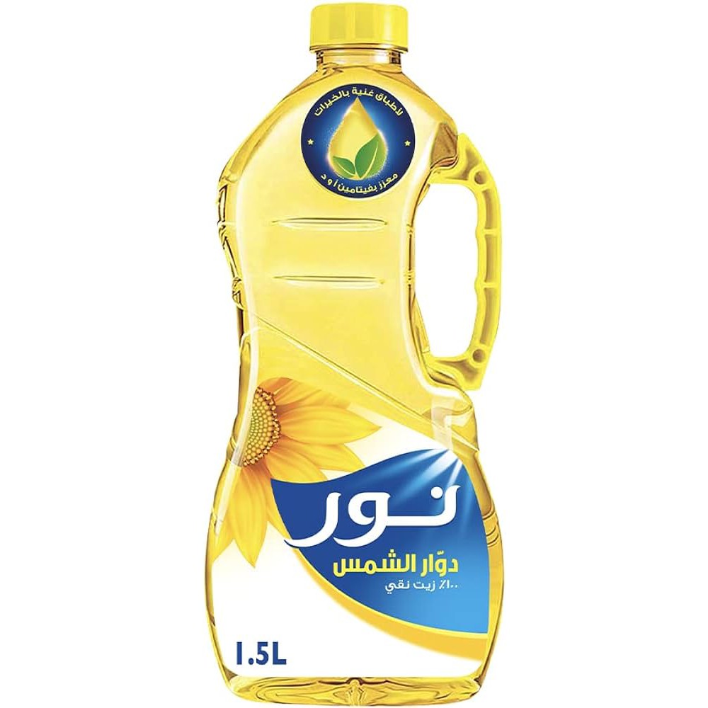 نور زيت دوار الشمس نقي 1.5 لتر